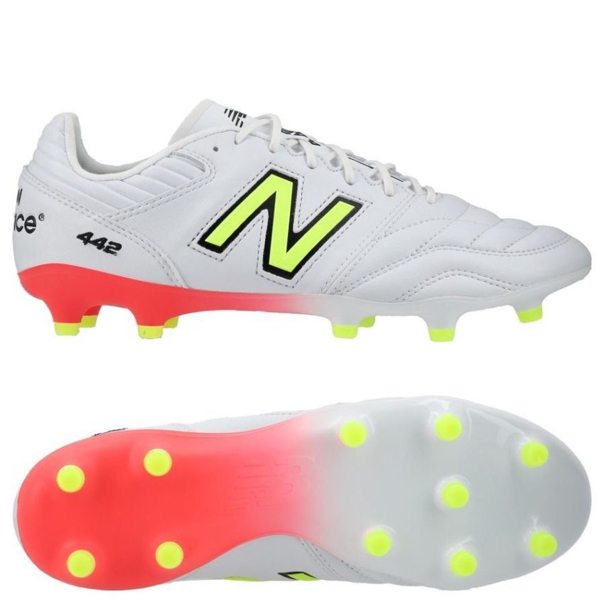 New Balance 442 v2 Pro FG Flash Point - Wit/Groen/Zwart