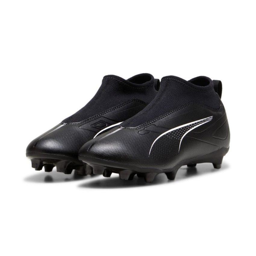 PUMA Ultra Match + Laceless FG/AG Eclipse - Zwart/Wit Kids